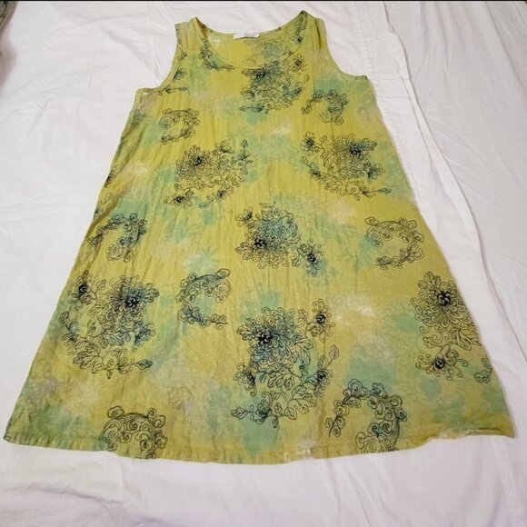 Cut Loose Dress XL Summer Dress Comfortable wrinkle style print - Picture 1 of 13